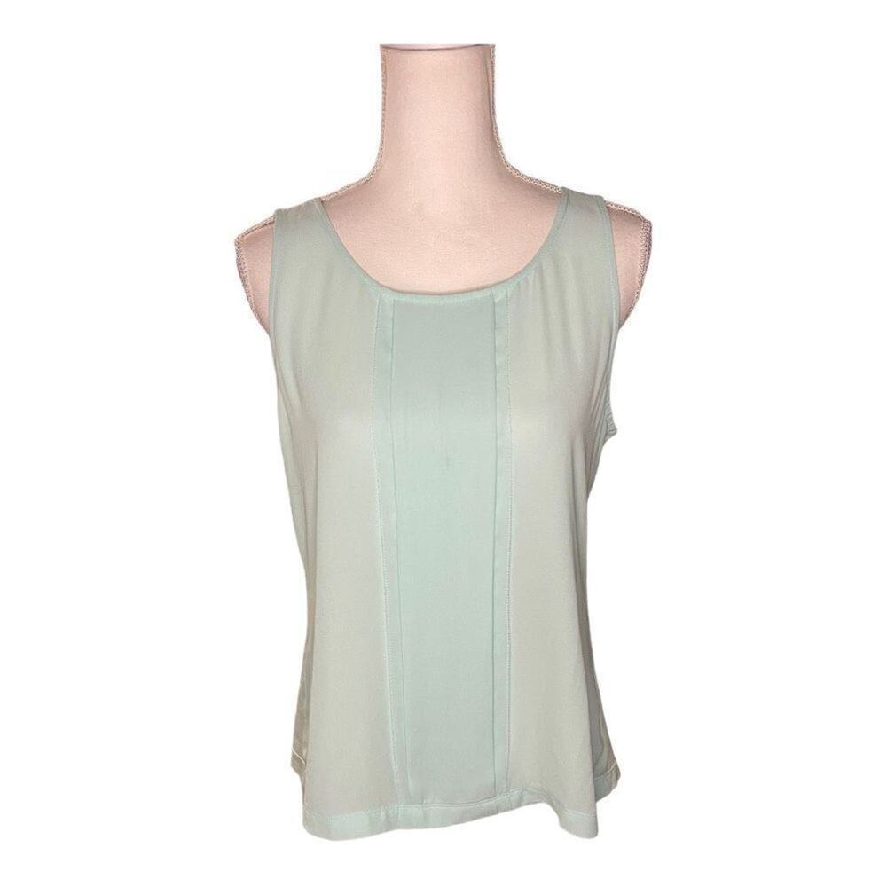 Ann Taylor Women’s Medium Sleeveless Greenish Blue Soft Flowy Top